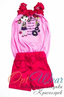 РSg-016-3		Топ и шорты для девочек	розовый