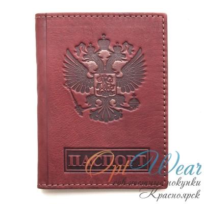 Кожаная обложка для паспорта RUSSIA Артикул: 5608